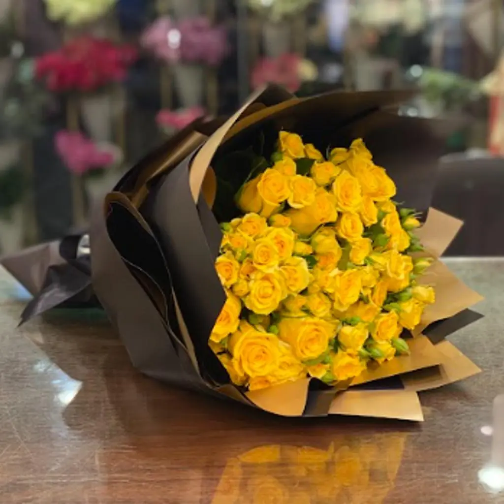 Mixed Yellow Baby Rose Bouquet